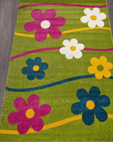 Ковер российский 1021 RIO (Фризе, зеленый)