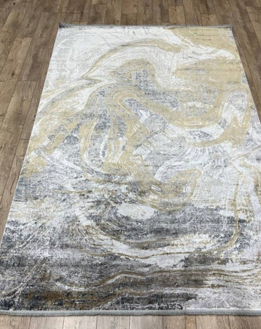 Ковер турецкий 4061A DIORA LONDON (Бамбуковый шелк, бежевый, серый)